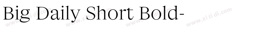 Big Daily Short Bold字体转换